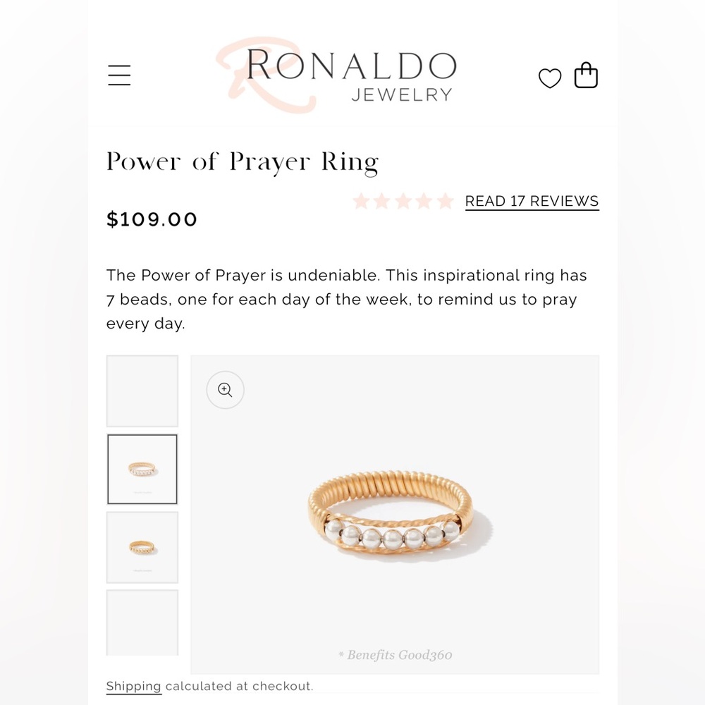 Gold Power of Prayer Ring